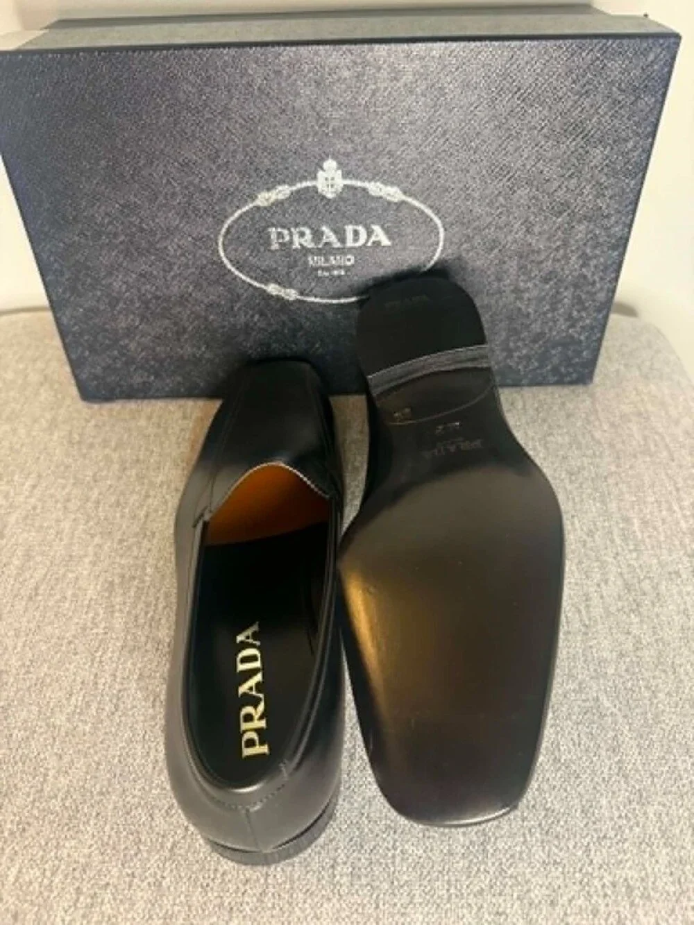 Prada Black Leather Loafers